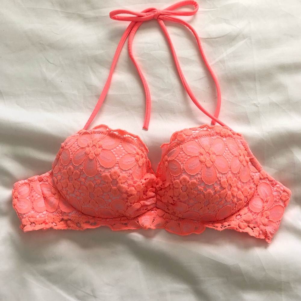 Lace pink VS bikini top